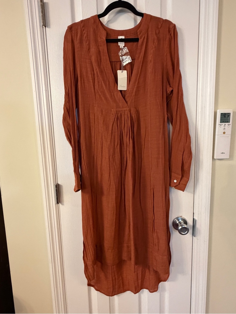 Flawless Rust Gauze Midi Dress | Size Small | NWT